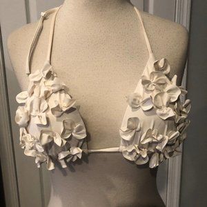 Hollister Women's Off White Swimming Top Bra US S